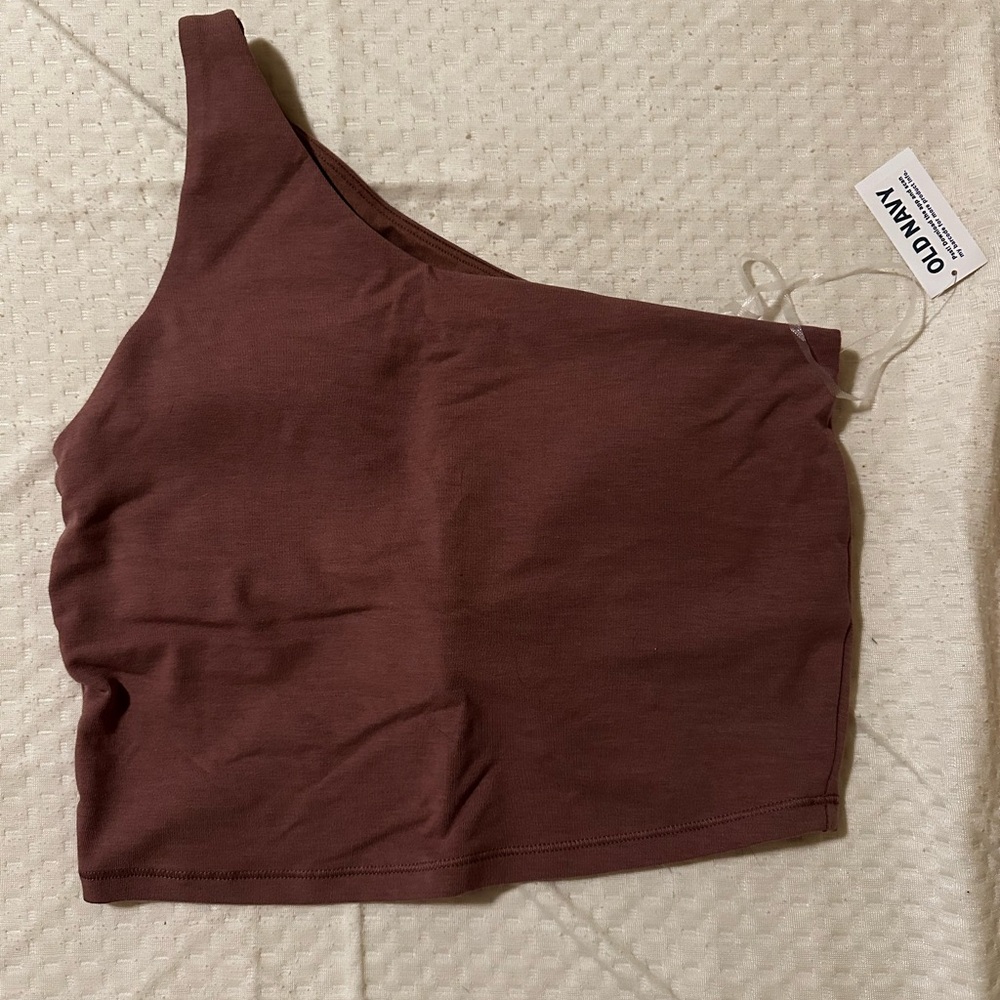 Old Navy Women's One-Shoulder Sports Bra - mauve